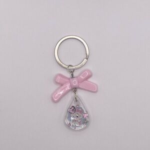 Hello Kitty Pink Bow Keychain with Charm